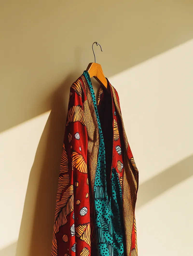 Robe wax fait main — tissu wax premium, pièce unique Dame en Soi Paris 19e